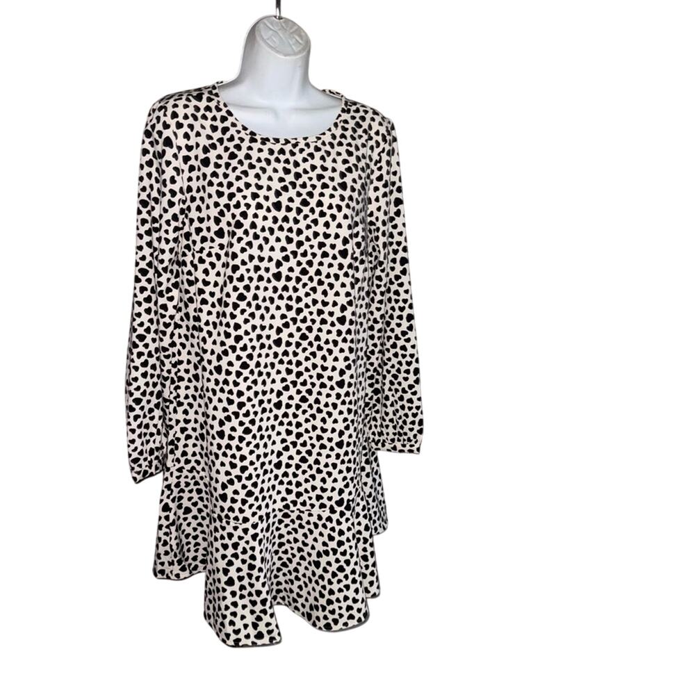 Loft Leopard Print Long Sleeve Crew Neck lightweight Dress Women’s Small NEW